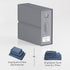 TRZZ 4-Pack Sheet Organizers and Storage, Foldable Fabric Storage Bins for Bed Sheets, Queen/King Size (Grey), 15"