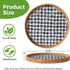 13.8 in Round Rattan Tray with Mother of Pearl Inlay, Wicker Serving Tray Mother for Decor, Rattan Round Wicker Coffee