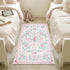3x5 3' 5') Collive Nursery Rug, Boho Pink Floral Area Rugs Machine Washable, Soft Ultra-Thin Bow Carpet Non Slip