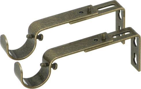 Ivilon Adjustable Brackets for Curtain Rods - Set of 2 for 1 or 1 1/8 Inch Rods