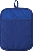 100% Cotton with Silicone Kitchen Pot Holder, Heat Resistant Coaster Potholder Oven Mitts Set of 2 Blue
