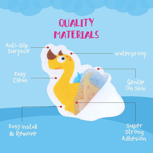 Hebayy 30 Non Slip Bathtub Stickers with Dinosaur Design, Waterproof Anti Skid for Shower and Bathtub