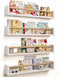 Seocry Nursery Book Shelves, 4 Pack, Wall Book Shelves for Kids Room, Baby,