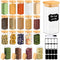 TBWIND 20 Pack 10 oz Square Glass Spice Jars with Lids and