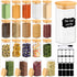 TBWIND 20 Pack 10 oz Square Glass Spice Jars with Lids and