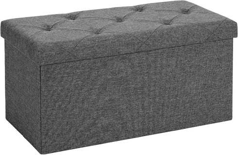 NEWBULIG 30 Inches Folding Storage Ottoman Bench with Padded Seat for Bedroom,