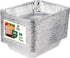 GUSTO 30 Count Half Size Deep Steam Foil Pans, 9x13 Inch Disposable Baking, Cooking, Heating, Storing