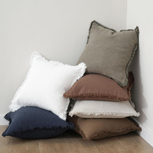 Cozy 1224 Inch, 1PC, Foindtower Decorative Linen Fringe Throw Pillow Covers Boho Farmhouse Cushion Cover with Tassels