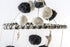 Celestial Crib Mobile with Pom Pom Stars and Clouds - White and Grey