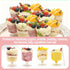 120 Pack 60 Pack Plastic Dessert Cups with Spoons Clear Yogurt Parfait Appetier Cup with Gold Glitter for Party