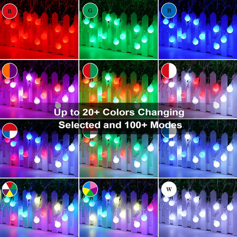 24 16.5ft 50LED OMIKA Colors Indoor String Lights with Remote, String Lights Bedroom USB Powered, Color Changing