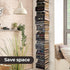 4 2 Pack Floating Book Shelves for Wall, Tier Invisible Floating Bookshelf, Vertical Spine Book Tower, Wall Mounted