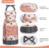 Lovely Flower Pattern Retro Aprons with Large Pockets for Women Girls Cooking Kitchen Bakery Gift