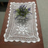 Hetao 16x27 Handmade Cotton Crochet Lace Table Runner - White