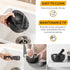 Set, 100% 6.3 Inch 16 oz Mortar(2 Velaze Large Mortar and Pestle Granite, Natural Unpolished, Herb Crusher, Spice