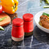 Bivvclaz Red Salt and Pepper Shakers Set, 5 oz Dispenser with Glass Bottom, Cute Kitchen Decor and Accessories