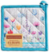 Maison d' Hermine Pot Holders 100% Cotton Heat Resistant Potholders - 8" x 8" Hot Pads with Loop - Pack of 1, Flower In