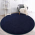 Ultra Soft Round Area Rugs 4x4 Feet Navy Blue Thickened Memory Foam for Living Room, Non-Slip Circular Rug