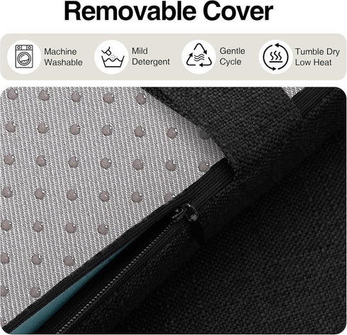 Tromlycs 18x9.5 inches, 1 Saddle Stool Cushion Rectangular Bar Stool Seat Cushion Cover Rectangle with Strap Ties
