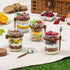 4 Pack 16oz Overnight Oats Containers with Wooden Lids and Spoons, Glass Mason Overnight Oats Jars with Lids, Large