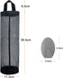 Sulimy Mesh Garbage Bag Holder Dispensers, 2pcs Folding Trash Bags Organizers with 2 Hooks for Home Kitchen, Black