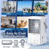 Portable Air Conditioners, Mini Air Conditioner with 90° Oscillation, 3 Speeds, 1000ml Evaporative Cooler for Room