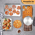 Set, 6-Piece Sets E-far Stainless Steel Baking Pan Metal Bakeware Include Cookie Sheet, Round Square Rectangle Cake