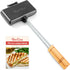 Uno Casa XL Pie Irons Cast Iron Sandwich Maker, Mountain Pie Maker with Recipe Book for Campfire Cooking