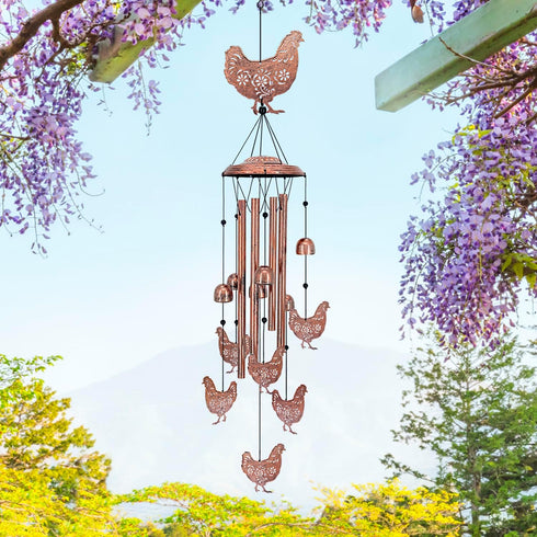 for Mom Chicken Wind Chimes for Outside,Chicken Gifts for Women/Men/Sympathy/Memorial Gifts/Birthday Festival Metal