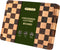 Checkered Cutting Boards for Kitchen, Acacia Wooden Chopping Board with Juice Grooves