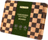Checkered Cutting Boards for Kitchen, Acacia Wooden Chopping Board with Juice Grooves