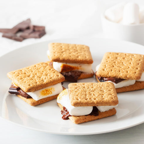 Nostalgia Tabletop Indoor Electric S'mores Maker, Smores Kit with Roasting Sticks and 4 Tray Lazy Susan, Brown