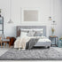Jelymark Super Soft Shaggy Rug for Bedroom, 4x5.9 Feet Fluffy Carpet for Living Room, Grey Indoor Rug