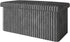 30" HOME DESIGN Florence Upholstered Folding Storage Bench, Tufted Top, Space-Saving Storage, Gray Corduroy Fabric