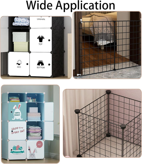 AUXBC 40PCS Closet Cube Connectors Plastic Storage Wire Cube Connectors ABS Connectors Organizer for Modular Storage