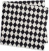 DII Halloween Tabletop Napkin Set, Harlequin Collection, Black and Cream, 6 Piece