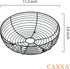 CAXXA Countertop Fruit Bowl, Wire Basket for Fruits, Breads, Vegetables,Snacks, BLACK