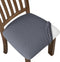 Stretch Chair Seat Covers, 6 PCS Removable Washable Dining Chair Covers, Anti-Dust Slipcovers for Dining Room, Gray