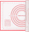 Large Extra Thick Silicone Pastry Mat, Non Stick Baking Mat with Measurement, Dough Rolling, Oven Liner, Red
