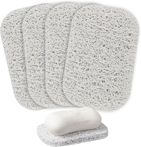 Yadream 4PCS White Soap Holder PadBPA-Free Savers Pads for Soap Dish,Easy to Clean