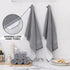 Homaxy Premium Kitchen Towels (18”x 28”, 6 Pack), Large Cotton Hand Towels, Highly Absorbent Tea Towels Set, Grey