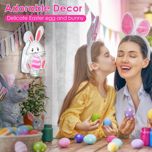 Wall Fragrance Plug in with Night Light, Compatible with Bath & Body Works WallFlower, Pink Easter Bunny
