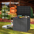 35 TARKARI Gallon Lockable Resin Deck Box, Waterproof & UV-Resistant Outdoor Storage Box for Outdoor Cushion Storage