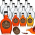 FoldTier 12 Pcs 12 oz Glass Maple Syrup Bottles Clear Reusable Glass