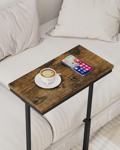 TB01BB083 TUTOTAK End Table, Side Table, Tall Couch Table, Sofa Table, Living Room, Bed Room, Brown