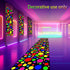 Haull 1 Pcs 118 x 39 Inches Neon Light up Dance Floor, Glow in The Dark Runner Rug for 80s 90s Party