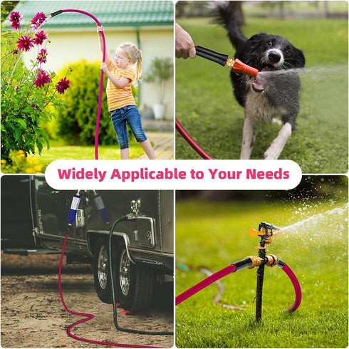 WELLUCK 5/8 in x 25 ft Garden Hose, Heavy Duty Anti Kink Flexible Water Hose for Drinking Water Safe BPA Free