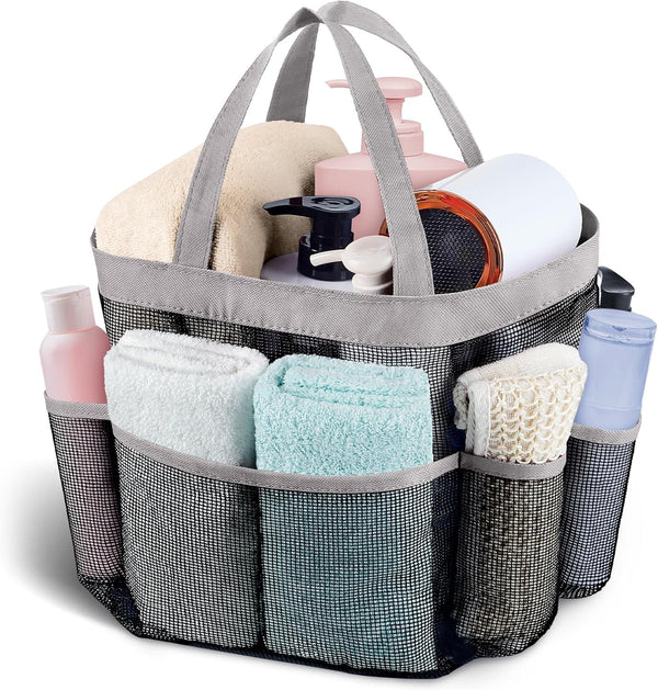 Attmu Mesh Shower Caddy - Portable Quick Dry Hanging Tote Bag for College Dorm Room Essentials