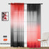 KOUFALL Red Curtains for Kids Bedroom, 2 Panels Sheer Gamer Curtains for Boys Room, 63 Inch Length