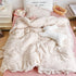 BuLuTu Muslin Cotton Kids Toddler Duvet Cover for Girls Boys Baby Crib
